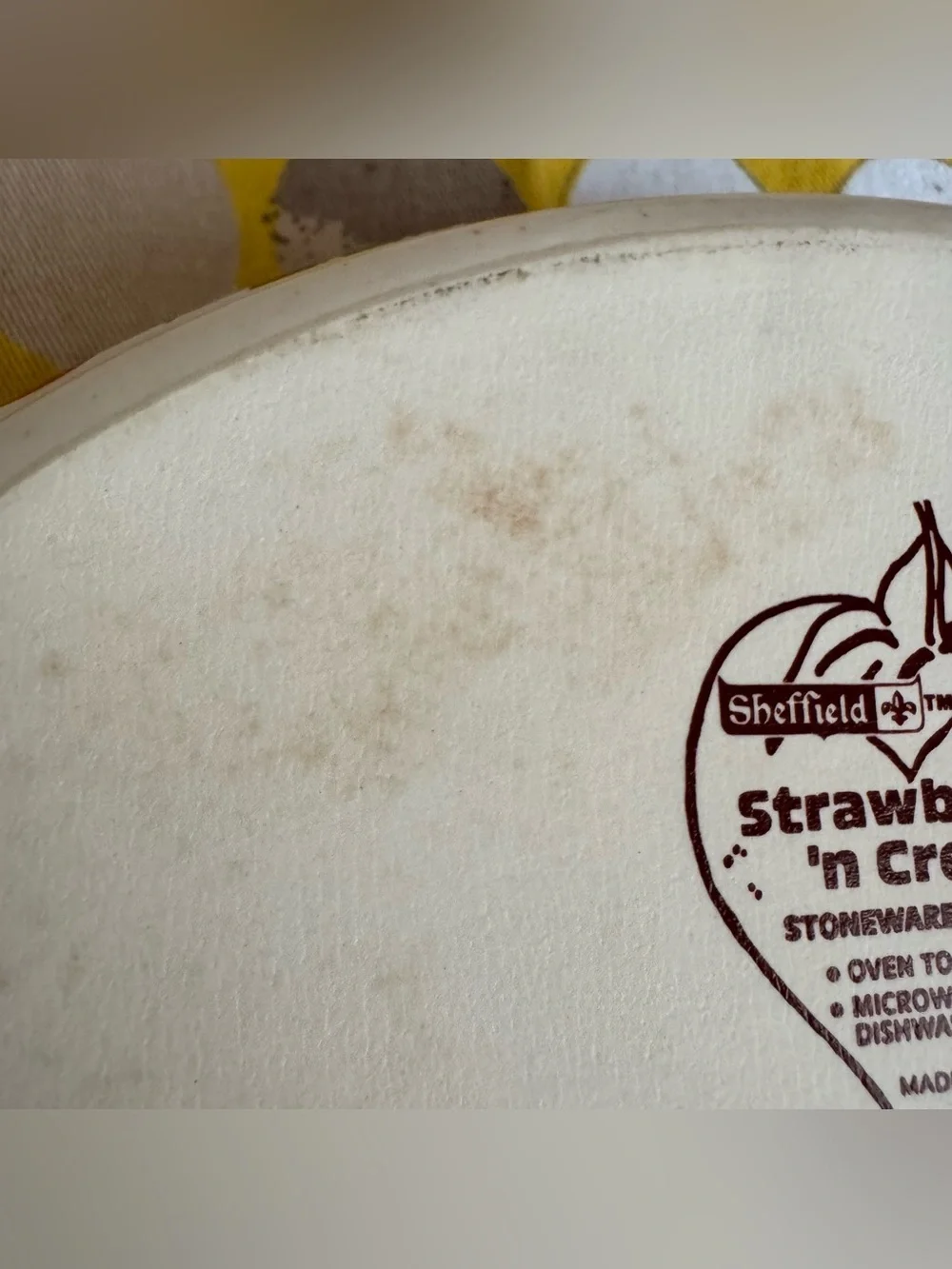 Vintage Sheffield Strawberries ‘n Cream lug handle baking dish